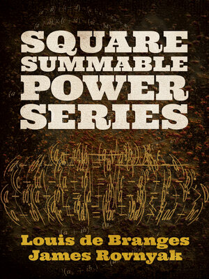 cover image of Square Summable Power Series